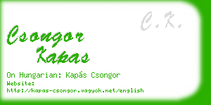 csongor kapas business card